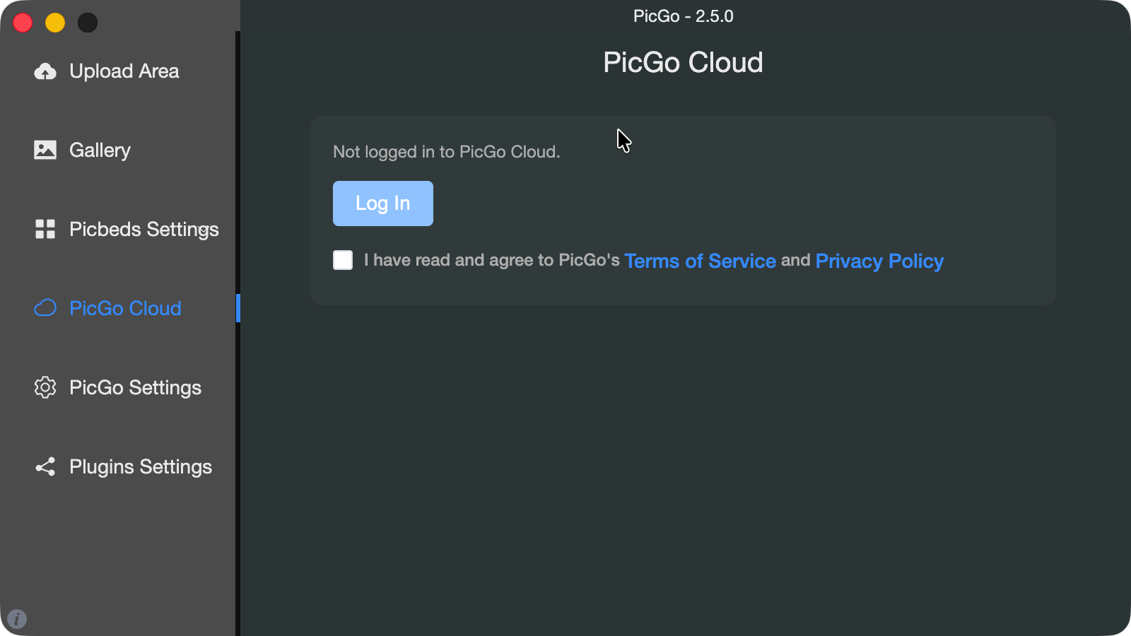 picgo cloud login