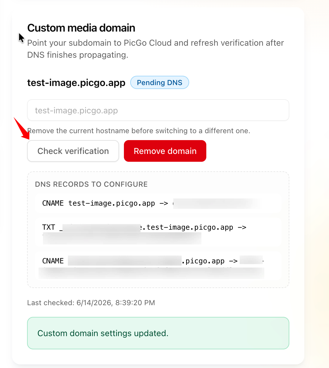 setup custom domain